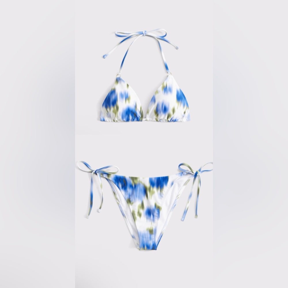 Abercrombie & Fitch Blue and Green Bikini